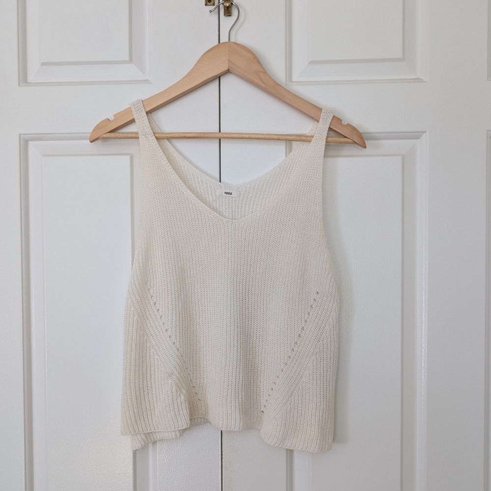Pursue Chunky Knit V-neck Tank Top